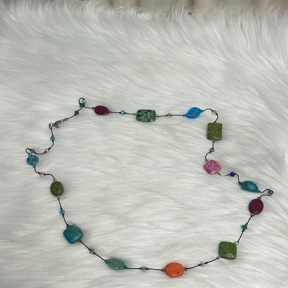GORGEOUS ROCK & GLASS BEAD NECKLACE - Picture 9 of 13
